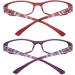Shop Women's Blue Light Blocking Reading Glasses - 2 Pack with UV Protection - +2.0 Red/Purple Readers - Buy Online on GoSupps.com