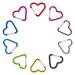 10 pieces of carabiner heart carabiner hooks in heart shape aluminum carabin hooks small key rings colorful carabiner keychain for camping fishing mountains climb hiking trips