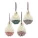 Healifty Soft mesh Pouf 4pcs Simple Soft Bath Ball Double Color Mesh Sponge Mesh Pouf Shower Ball (Random Color)
