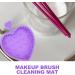 MAGICLULU Makeup Brush Cleaning Pad Makeup Pallets Brush Cleaner Pad Makeup Tools Silicone Makeup Tool Cleaner Beauty Makeups Tool Clean Supplies Purple Cosmetic Make up Silica Gel 12x9cm Purple - Buy Online on GoSupps.com