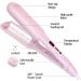 Ruiqas Deep Waver Curling Iron Anti- Scald Hair Crimper Fast Heating 2 Barrel Ionic Wavy Hair Curler with 17 Temp Settings for Waving Hair (Pink) - Buy Online on GoSupps.com