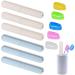 W rxkiocs 6 PCs toothbrushes etui toothbrush cover travel travel toothbrush box 5 PCs travel container toothbrush protective cap suitable for at home school camping and travel