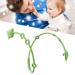 Stretchable Chewable Safety Teether Silicone Chain - Bear Shape - Green - Buy Online on GoSupps.com
