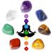 Xiannvxi 7 chakra stones crystals gemstones large drum stones healing stones set minerals stones semi-precious stones mountain crystals stone polysty natural (100g) h-7 chakra