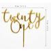 Gold Glitter Acrylic Twenty One Cake Topper 21th Birthday Cake Toppers 21th Anniversary Party Decorations Supplies - Buy Online on GoSupps.com