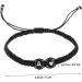 VALICLUD 4pcs Black and White Heart Bracelet Black Rope Bracelet Matching Unisex Beads Heart Bracelet Mens Cuff Bracelet Rope Bracelets Men and Women To Weave The Letter Is Acrylic Gift 6X6X0.5CM Black A - Buy Online on GoSupps.com