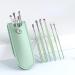 TURHAN Portable Stainless Steel Earpick Set | 6-Piece Coil Spring Ear Cleaner Tools with Leather Bag | International Shipping Available - Buy Online on GoSupps.com