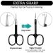 Professional Cuticle Scissors - Extra Fine Curved Tip for Eyebrows Eyelashes & Nails | Durable Black Grooming Tool for Men & Women - Buy Online on GoSupps.com