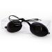 Super Sunnies UV Eye Protection FDA Compliant Individual Tanning Bed Goggles Eyeshields Glasses With a Clear Case/Box (Black)