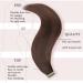 Hotlulana Real Hair Tape Extensions - 22 Inch Balayage Chocolate Brown with Dark Red Brown (#4/4/33) - 20PCs 100% Natural Invisible Skin Weft - Buy Online on GoSupps.com