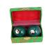 Frcolor 1 pair of Chinese massage balls Body massage ball Massage ball made of marble health ball Baoding balls train baoding balls Hand gymnasium ball cloisonne balls fitness