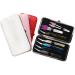 Portable Pink Tweezers Case for Eyelash Extensions | Travel Storage Bag for Makeup Tools | PU Leather | Scissors, Lash Brush | Grafting Extension - TC-P - Buy Online on GoSupps.com