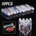 10 Pack 10ml Gemstone Roller Bottles with Healing Crystal Chips - Clear Glass Roll on Bottle for Essential Oils - Silver Lid - Natural Crystal Stones Roller Balls - Buy Online on GoSupps.com