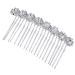 Zeayebsr Silver Rhinestone Hair Side Comb Flower Crystal Hair Clip Wedding Hair Comb Bridal Hair Comb French Women and Girls Hair Accessories