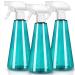 Bealee Plant Mister Spray Bottle (3 Pack, 16 oz), Plastic Empty Sprayer Bottles, Refillable Mist & Stream Water Misting Sprayer for Planting, Cleaning Solutions, Hair Care, Pet, BPA Free 3-Pack