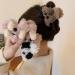 xbiez Harajuku Plush Dog Hair Claw for Girl Hair Claw Delicate Plush Dog Shape Hair Barrettes for Teenager Ponytail Decors White - Buy Online on GoSupps.com