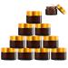 SUQURTOM 10 pieces 30ml Amber cosmetic glass glass of cream cans refillable containers of brown glass containers for cosmetics creams lotions essential oils 10x30ml style C