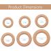 Bopoobo 60mm Unfinished Wooden Rings - Natural Beech Craft Rings for DIY Baby Teething Toys & Accessories (10 pcs) - Buy Online on GoSupps.com