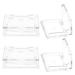 Outanaya 4pcs Transparent Square Mini Eyeshadow Box Empty Pans for Lip Balm Mini Lipstick Mini Plates Plastic