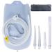 KYZETJD Silicone Enema Kit 2 L Enema Bag 6.3ft. Long Silicone Hose 3 Multi-Size Reusable Tips Controlled Water Flow for Colon Detox Cleanse Enemas