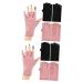 FRCOLOR 4 Pairs UV Gloves Nail Accessories Gel Nail Gloves Nail Art Accessory UV Radiation Gloves Fingerless Gloves for Anti-Gloves Nails Cotton Light Up Sun Protection