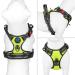 Phoepet Adjustable Reflective Dog Harness - Anti-Educational Training Handle ID Card 2 Metal Hooks 3 Snap Buckles Easy Fit - Small Green - Buy Online on GoSupps.com