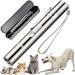 Cat Toys for Dog Chase and Catch Multi Pattern LED Pointer Light Interactive Kitten Toy Stainless Steel Mini LED Flashlight with USB Rechargeable Exercise Training Pet Funny Cat Stick