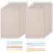 FINGERINSPIRE 8PCS Cardboard Weaving Looms & 12PCS Safety Plastic Sewing Needles, Wide Card Loom Weaving Boards Loom Tools for Beginners Knitting Crochet Tapestry Handmade Arts Crafts Kids Adult