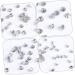 NUOBESTY 200 Sets Diamond Stud Rivets Silver Luggage Leather Studs DIY Accessories Leather Goods Clothing 1X1X1CM As Shown - Buy Online on GoSupps.com
