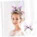 HONMEET Rabbit Ear Headband Bunny Ears Headband Adult Ears Headpiece Easter Headband Bunny Costume Accessories Cosplay Headband Flower Headband Party Headbands Bunny Headband Fabric Purple One Size Purple - Buy Online on GoSupps.com
