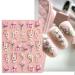 3D Embossed Flower Leaves Nail Art Stickers Decals - 4 Sheets | Self-Adhesive Summer Nail Supplies - Buy Online on GoSupps.com