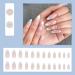 Justotry 24 Pieces Almond Short Press On Nails - Blue & White Flower Acrylic Fingernails for Women | Stylish Artificial Nail Art - Buy Online on GoSupps.com
