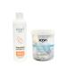 ICAN LONDON PROFESSIONAL CREAM PEROXIDE 10 VOL 3% 250 ML + RAPID BLUE POWDER BLEACH 80 G JAR SET