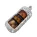 Bling Pill Organizer - Cute and Compact Pill Box for Purse - Stylish Pill Case with Sparkling Design - Travel-Friendly Medicine Holder -Slide in/Out Design Pill Organizer (Silver)
