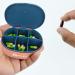 Small Pill Organizer - Portable Travel Pill Box for Vitamins & Medications | 6 Grids Blue | Ideal for Kids Men Women & Elderly - Buy Online on GoSupps.com