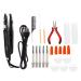 Hair extension tool kit professional hair extension iron set keratin hair rod hair extension tongs hair connectors styling tools melting-warming iron connection rod for (EU)