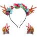 IYOU Christmas Headbands Hair Clips Red Reindeer Antlers Hair Band Flower Dear Ear Hair Accessories for Party Halloween Cosplay - Buy Online on GoSupps.com