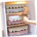 PRETYZOOM 2pcs Fridge Egg Organizer 18 Egg Holder for Refrigerator Dispenser Seasoning Superimposed re-usable Pink 30x15cm - Buy Online on GoSupps.com
