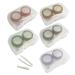Hown 5 x contact lens container colorful contact lens container transparent contact case portable mini contact lens-storage set for trips and at home HO5