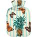 Naanle Streak Butterfly Pineapple Water Bottle 2L - Transparent Hot Water Bottle with Cover for Pain Relief & Therapy - Buy Online on GoSupps.com
