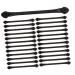 Didiseaon 25 Pcs Double Ended Eye Shadow Stick Cosmetics Lipstick Applicator Makeup Black Plastic