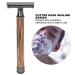 Sonew Men's Bamboo Handle Manual Shaver | Zinc Alloy Portable Beard & Body Hair Razor | Replaceable Head Trimmer for Ultimate Grooming - Buy Online on GoSupps.com