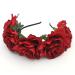 Bodermincer Women Rose Flowers Headband Crown - Dark Red Wedding Wreath - Buy Online on GoSupps.com