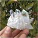 Very Beautiful Natural White Angel Aura Crystal Cluster Electroplating Titanium Coating Quartz Cluster Stone HOMEZHOU - Buy Online on GoSupps.com