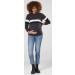 HAPPY MAMA Maternity Nursing Zipped Sweatshirt 1110 - Striped Jumper, Size 10, Graphite - Buy Online on GoSupps.com