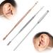 Dual Head Spring Ear Cleaner 3Pcs Spiral Ear Wax Removal Cleaner Tool Stainless Steel Ear Cleaning Tool Earwax Removal Kit for Portable Soothing & Anti-Itch Earwax