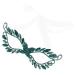 EXCEART Wedding Party Eye Mask Elegant Rhinestone Mask Luxurious Ladies Mask For Masquerade Party Green