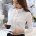 Geilisungren Women s Elegant Stand-Up Collar Blouse - Chiffon Lace Patchwork Button Tops - Casual Oversized XXL White Fashion - Buy Online on GoSupps.com