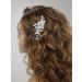 Bride Wedding Pearl Hair Pins - Silver Bridal Accessories for Women | Rhinestone Flower Headpieces - Buy Online on GoSupps.com