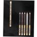 Healvian 4 Pcs Double Head Eyebrow Pencil Double Tip Eye Brow Highlighter Leopard Smudgeproof Eyebrown Wooden - Buy Online on GoSupps.com